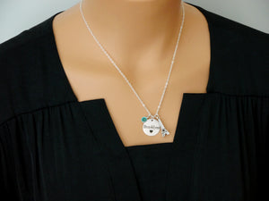 Eiffel Tower Necklace - Custom Name & Birthstone