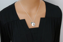 Load image into Gallery viewer, Ballerina Necklace - Custom Name Disc - Birthstone