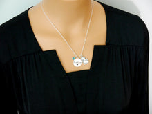 Load image into Gallery viewer, Cat Necklace - Custom Name Disc - Birthstone