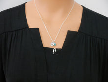 Load image into Gallery viewer, Gymnast Necklace - Initial Necklace - With Birthstone