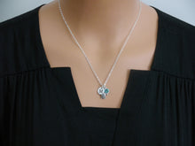 Load image into Gallery viewer, Turtle Necklace - Initial Birthstone Personalized
