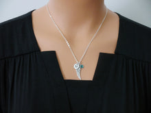 Load image into Gallery viewer, Angel Wing Necklace - Initial Necklace - With Birthstone