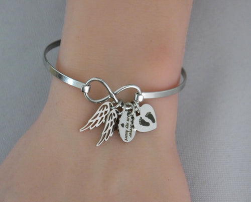 TWO MISCARRIAGES BRACELET WITH BABY FEET