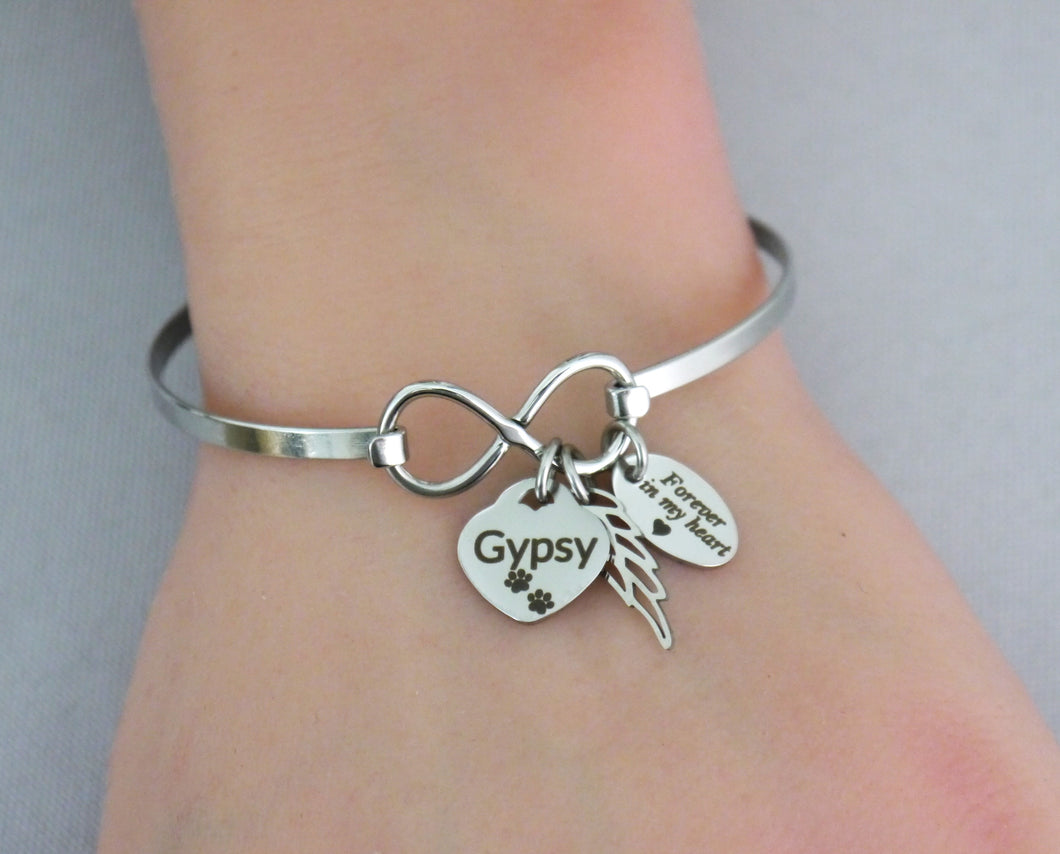 PET MEMORIAL BRACELET WITH CUSTOM NAME