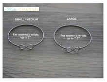 Load image into Gallery viewer, Angel Wing Infinity Bracelet - With Name Disc &amp; Birthstone