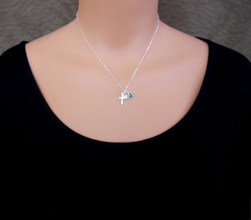 Invisible Necklace with Initial S