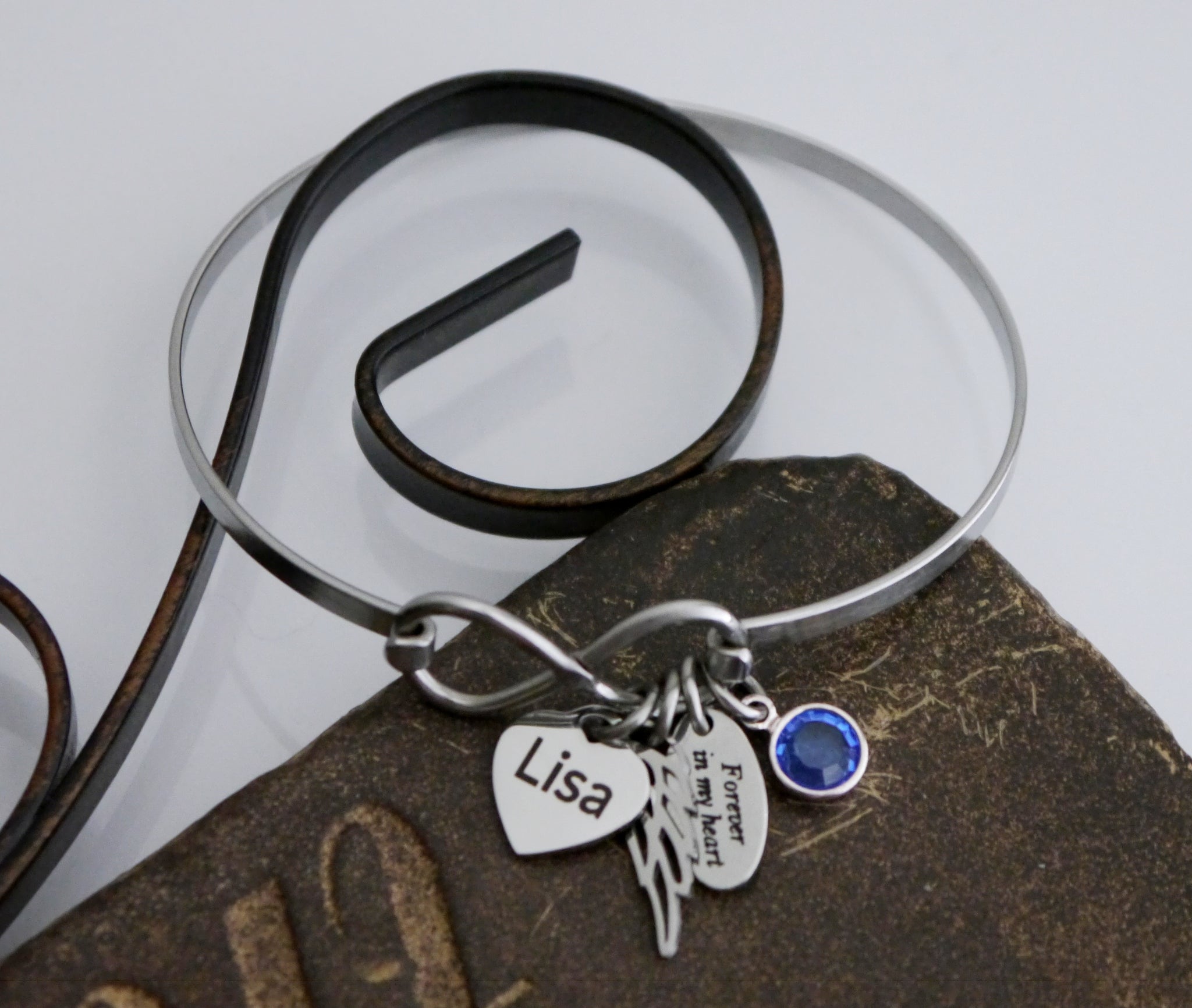 Personalised Small Heart Bracelet Charm Lisa Angel Jewellery Collection Heart Charm Pendant Heart